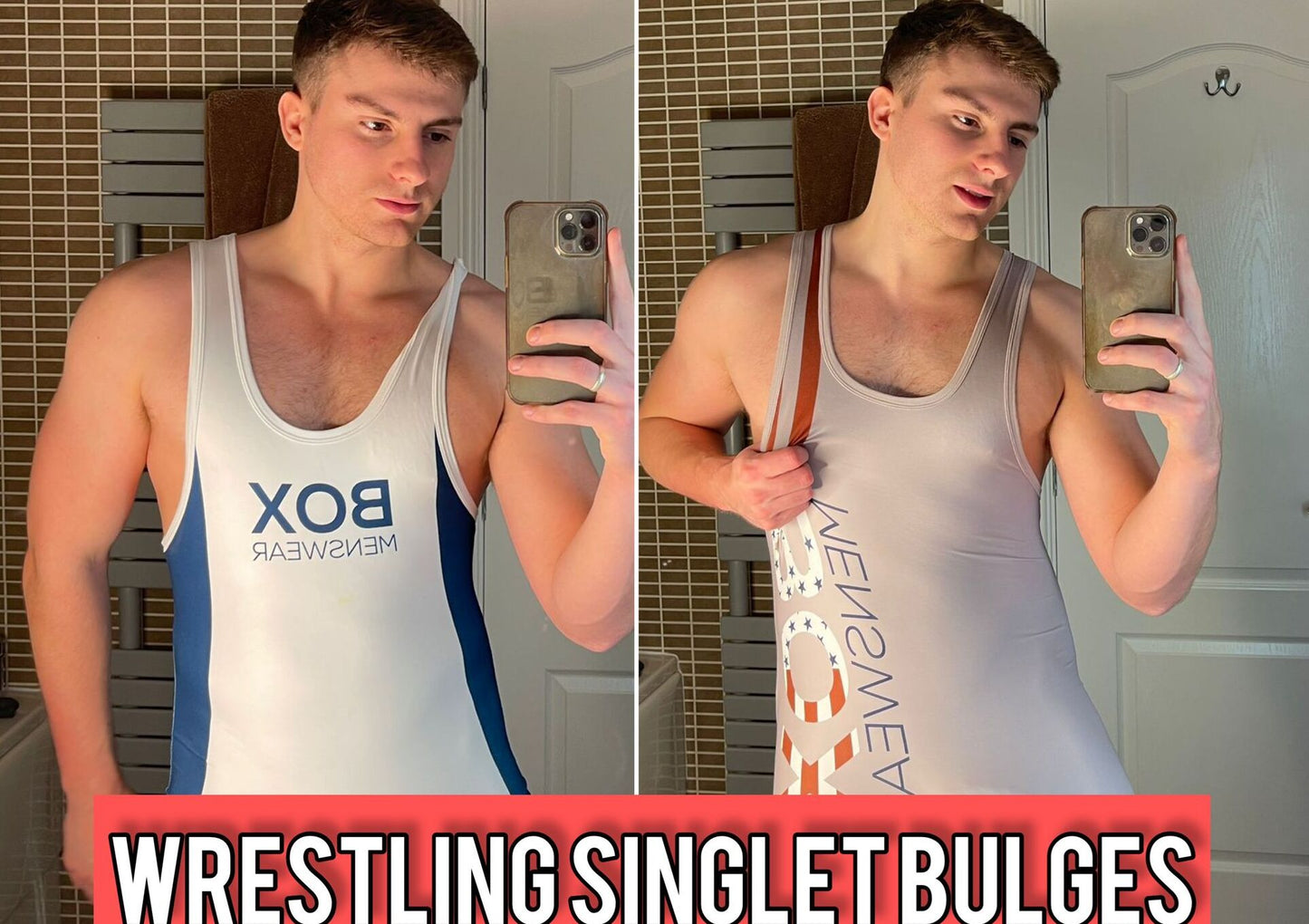 <b>English Boy Adam Tries A Singlet - WOW! Pics Inside.</b>