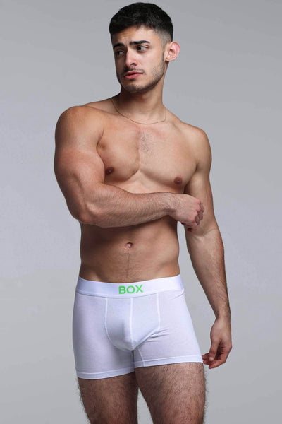 Color Pop Boxers - White & Green