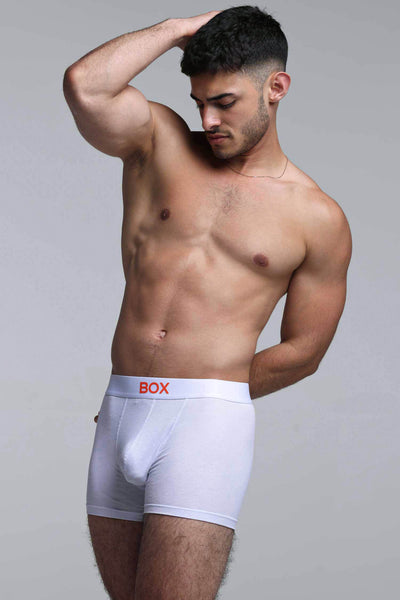 Color Pop Boxers - White & Orange