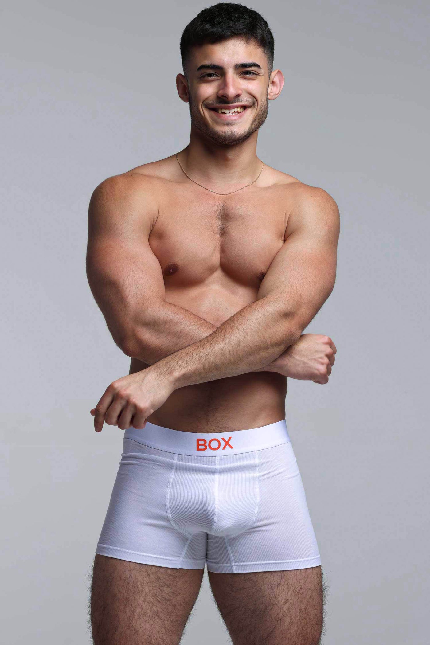 Color Pop Boxers - White & Orange