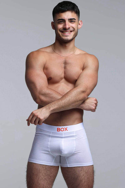 Color Pop Boxers - White & Orange