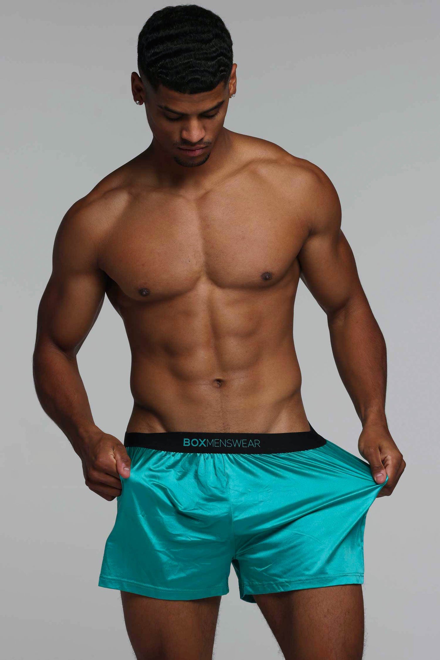 Satin Boxers - Deep Aqua