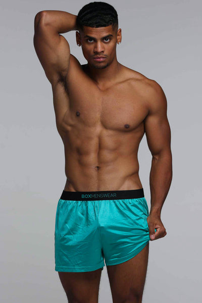Satin Boxers - Deep Aqua