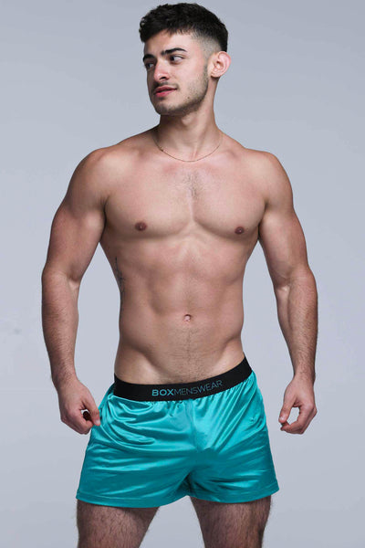 Satin Boxers - Deep Aqua