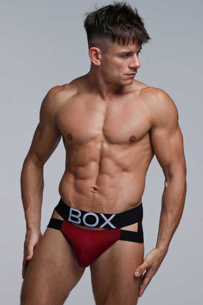 Mens Suspender Jockstrap 3.0 : With Bounce - Burgundy