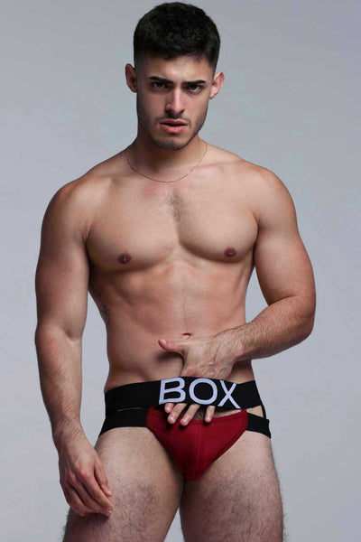 Mens Suspender Jockstrap 3.0 : With Bounce - Burgundy