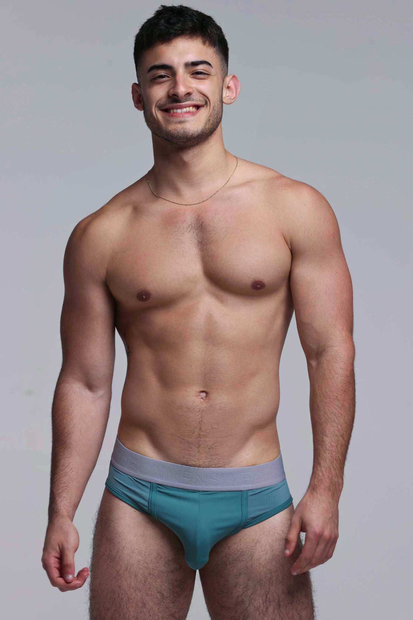 Mesh Panel Briefs - Riviera Teal