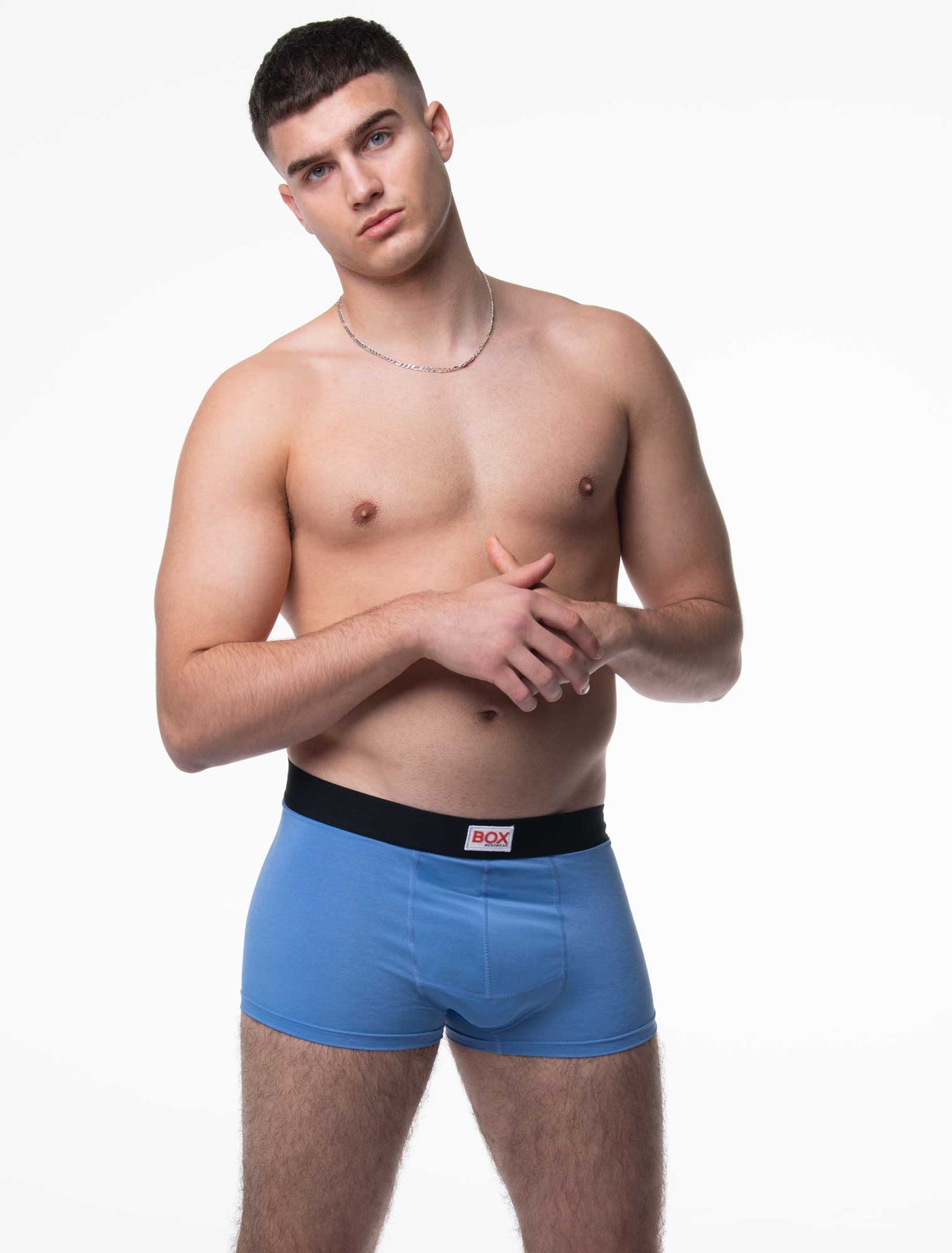 Marl Moment Boxers - Platinum Blue