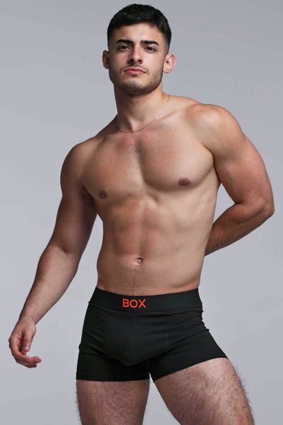 Color Pop Boxers - Black & Orange