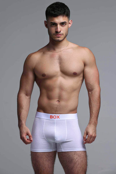 Color Pop Boxers - White & Orange