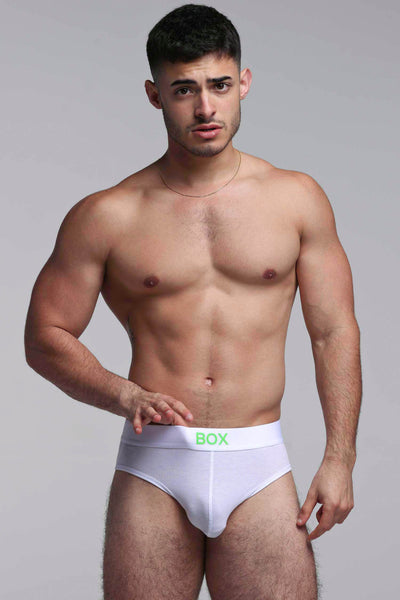 Color Pop Briefs - White & Green