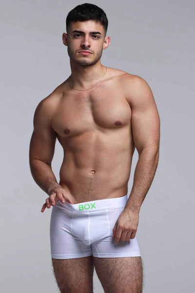 Color Pop Boxers - White & Green