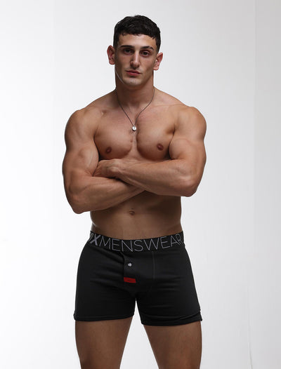 Button-up Boxers - Black Gala