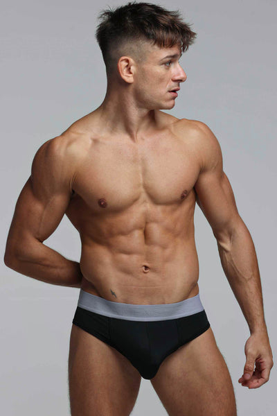 Mesh Panel Briefs - Midnight Milan