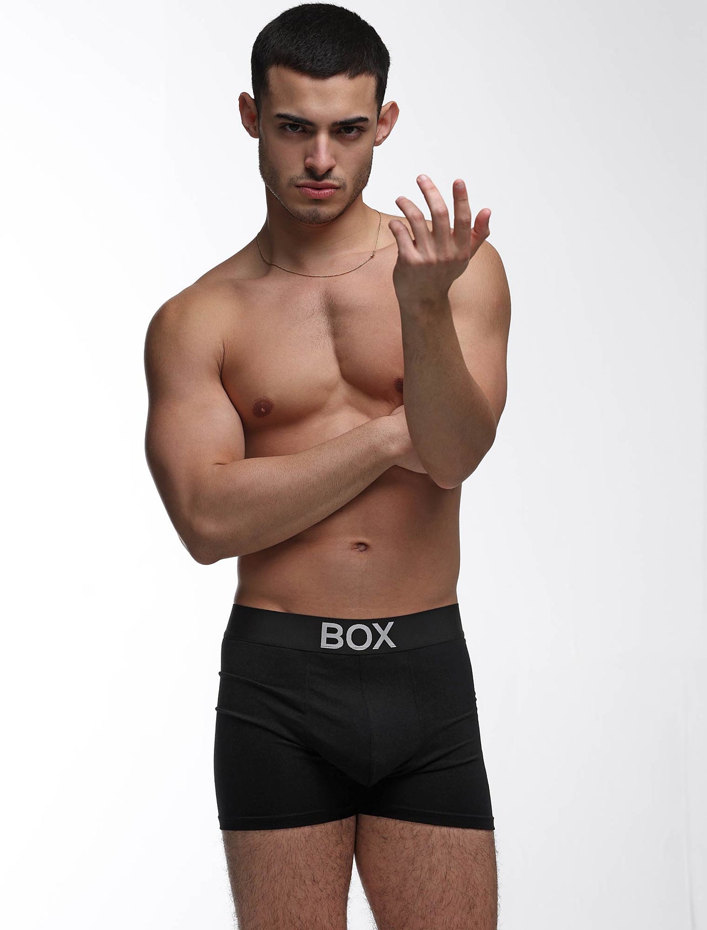 Metallic Modal Boxers - Black & Silver