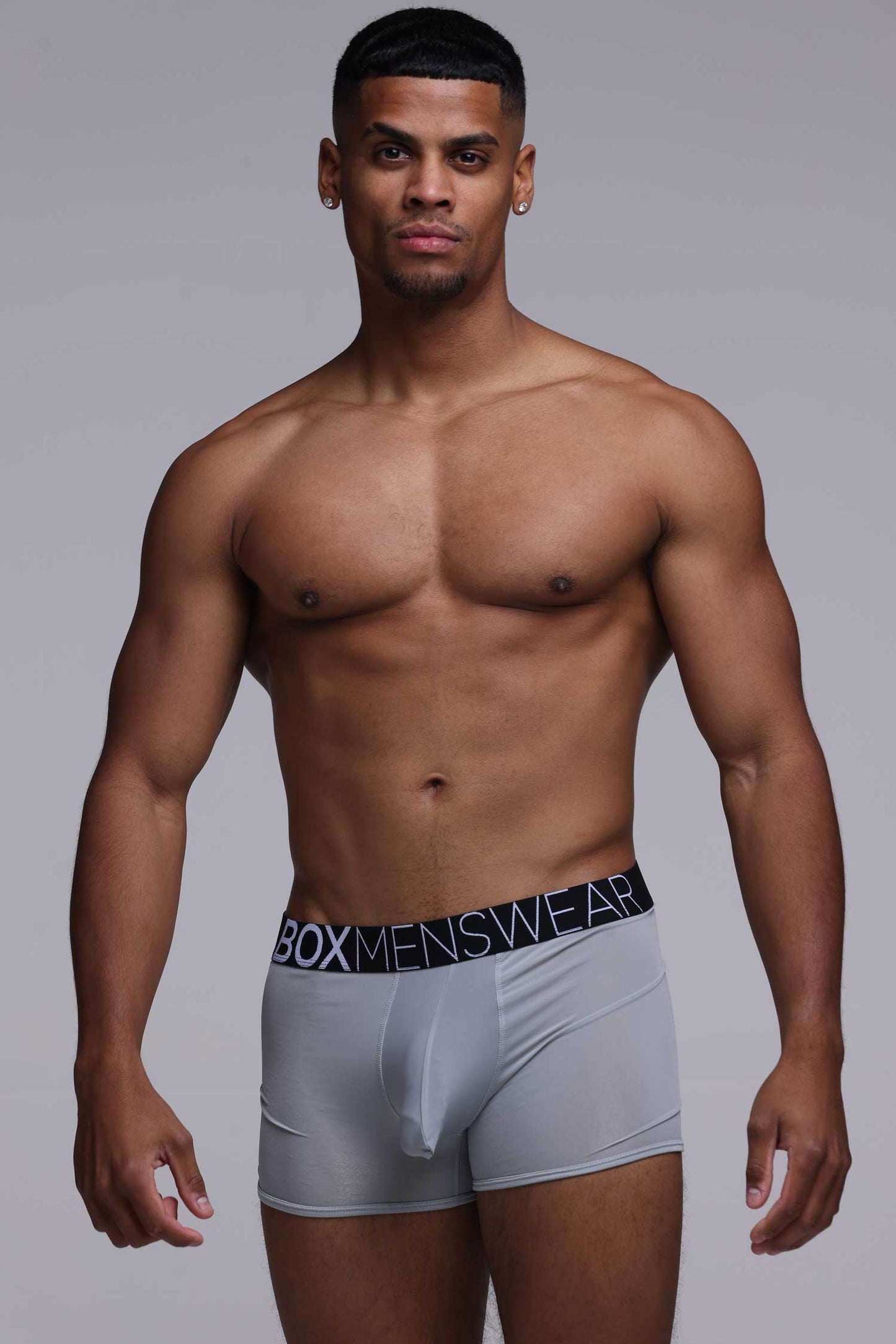 Mens Boxers: Defined Crotch - Grey - boxmenswear - {{variant_title}}