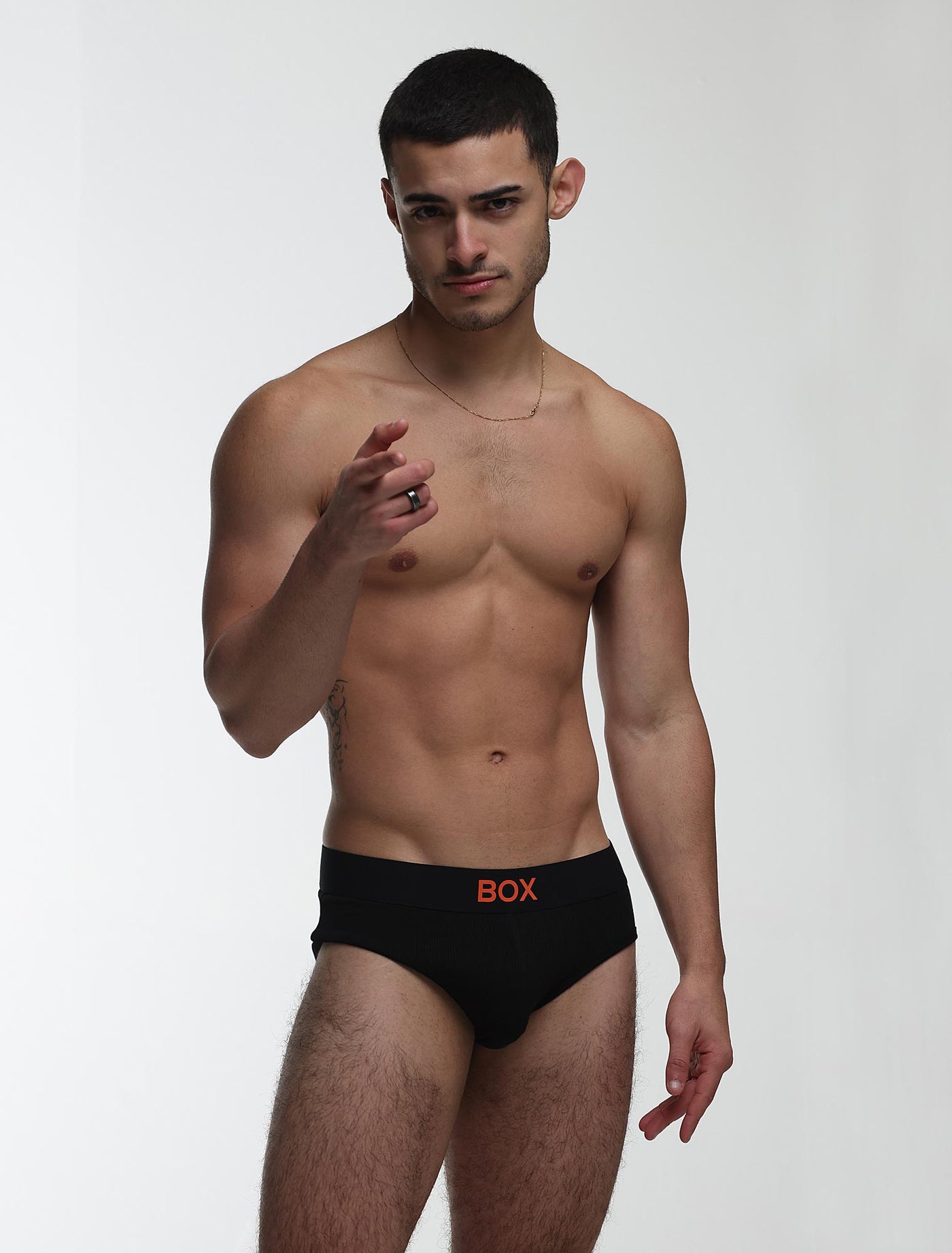 Color Pop Briefs - Black & Orange