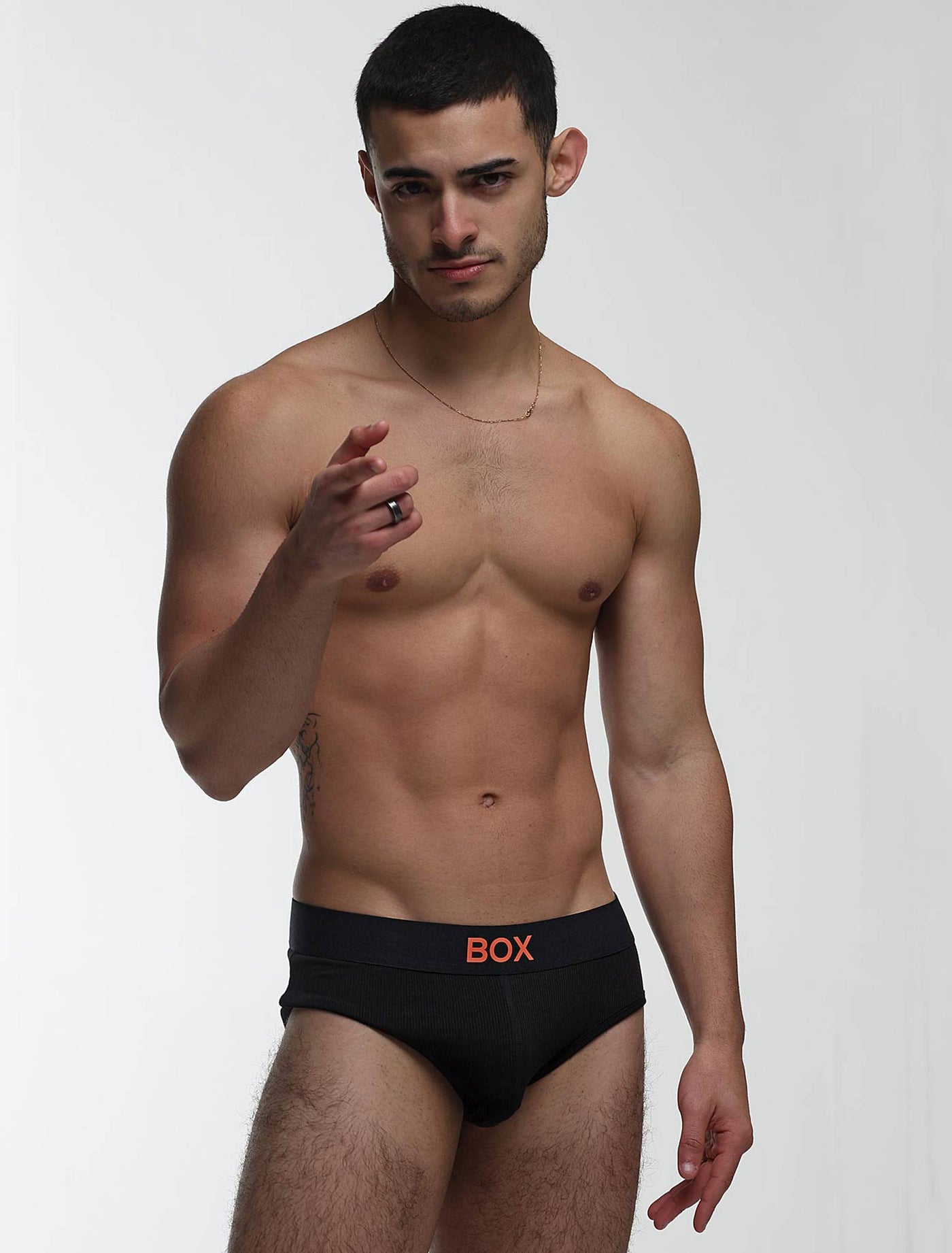 Color Pop Briefs - Black & Orange