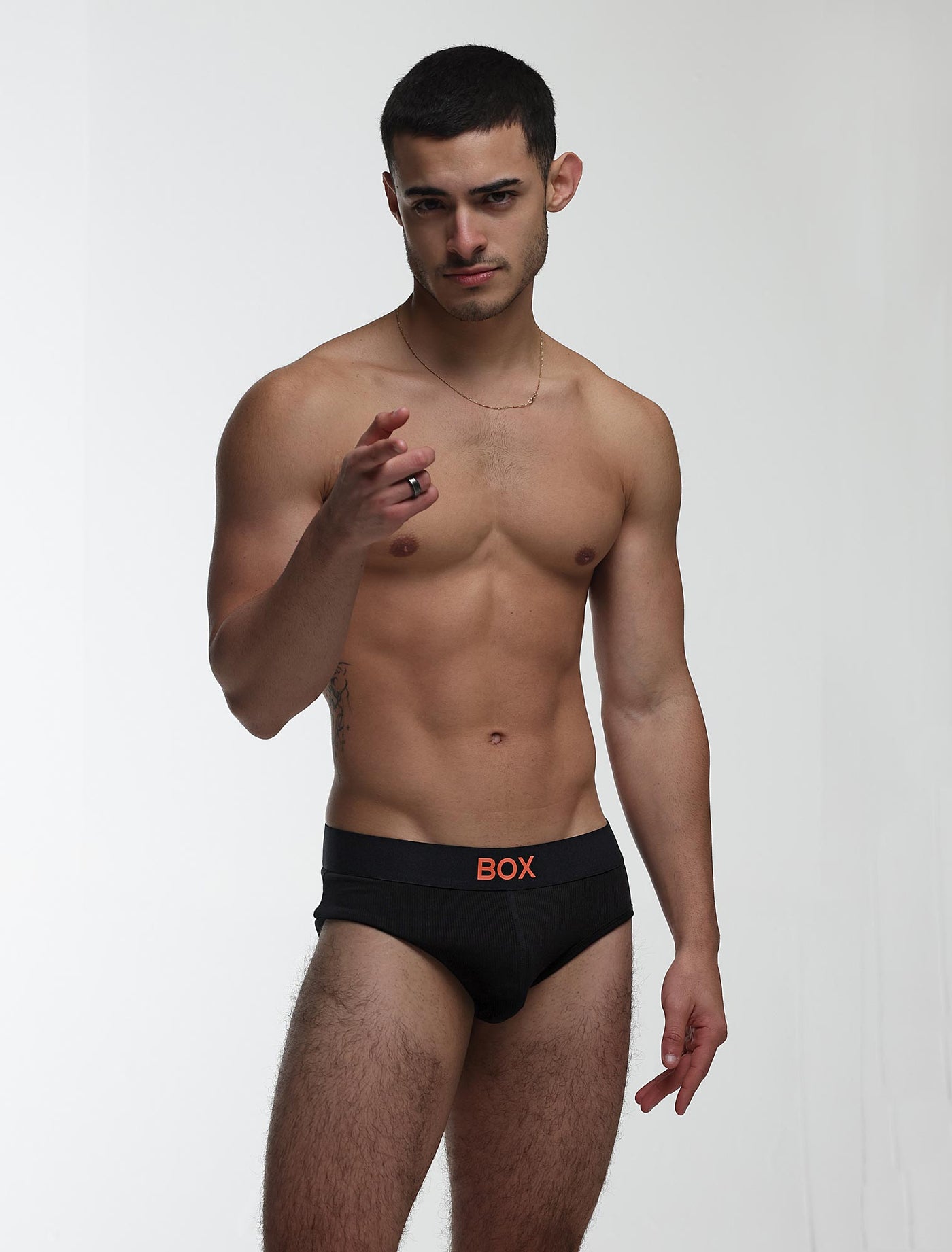 Color Pop Briefs - Black & Orange