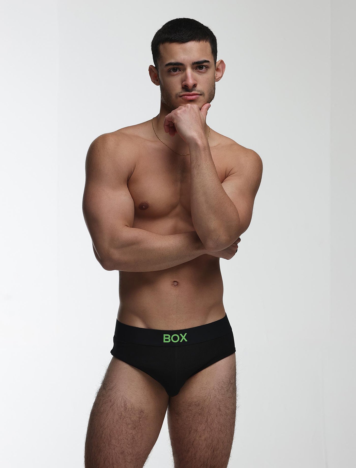 Color Pop Briefs - Black & Green