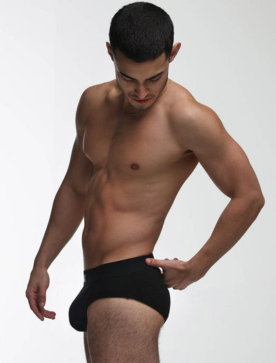 Color Pop Briefs - Black & Green