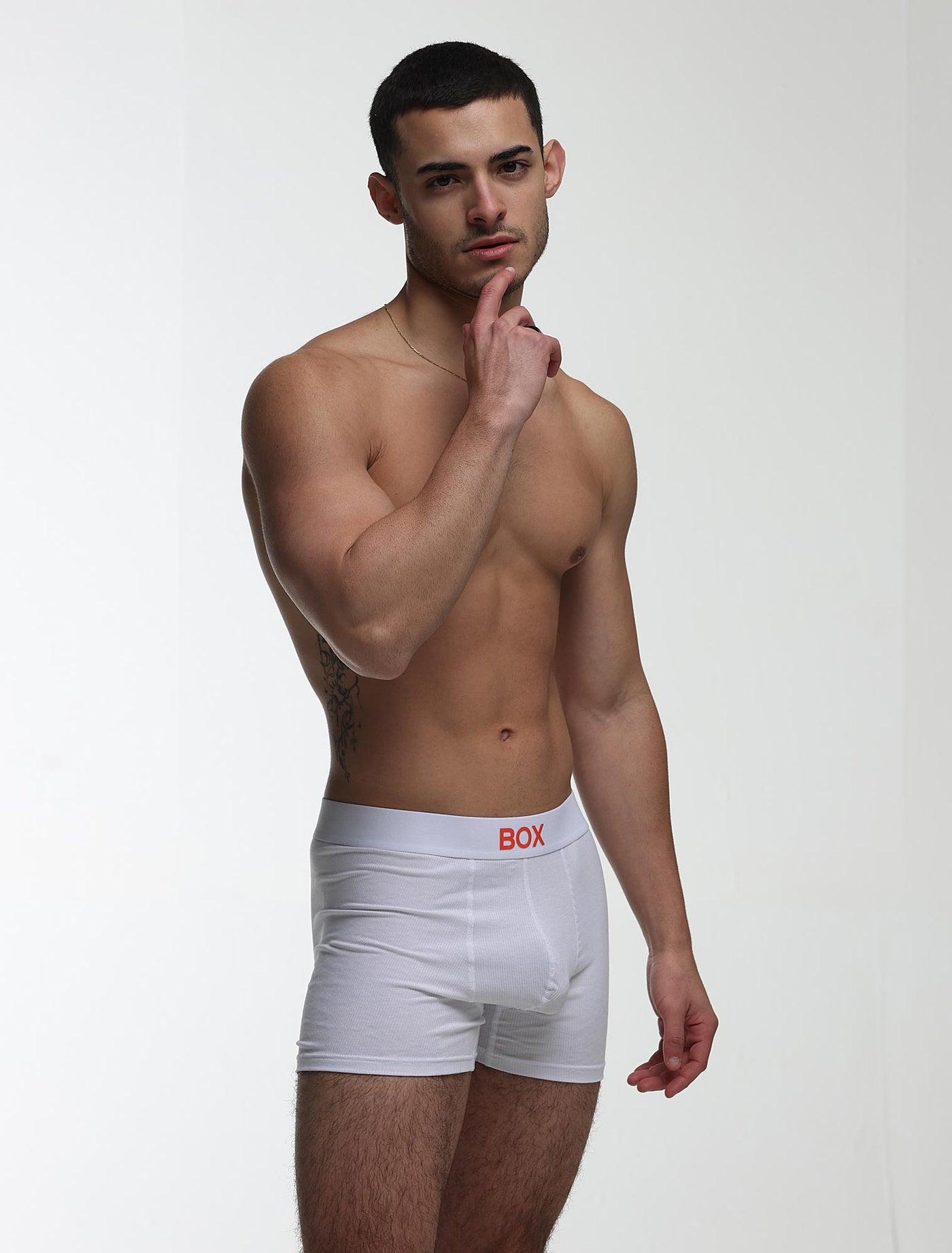 Color Pop Boxers - White & Orange