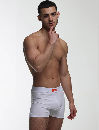 Color Pop Boxers - White & Orange