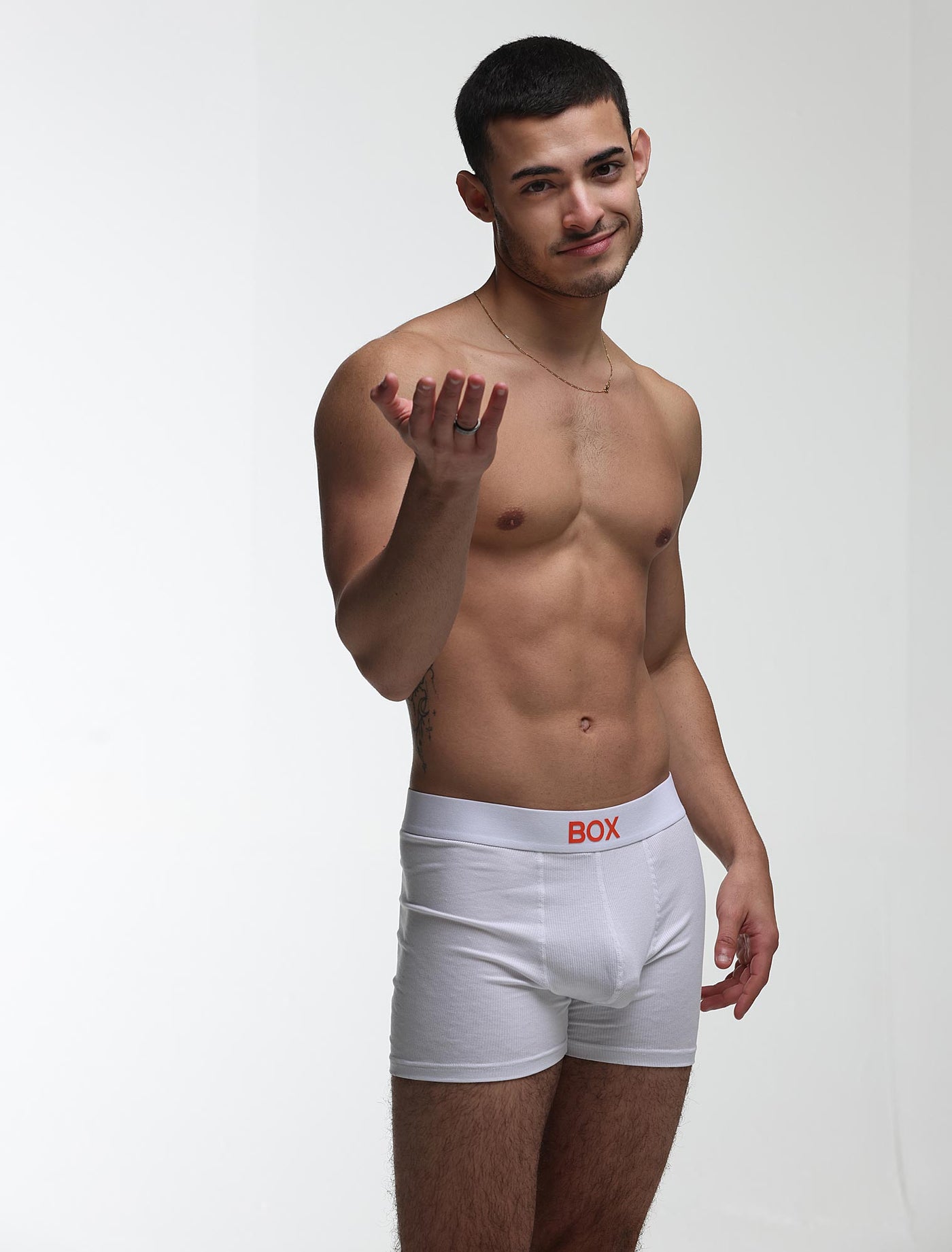 Color Pop Boxers - White & Orange