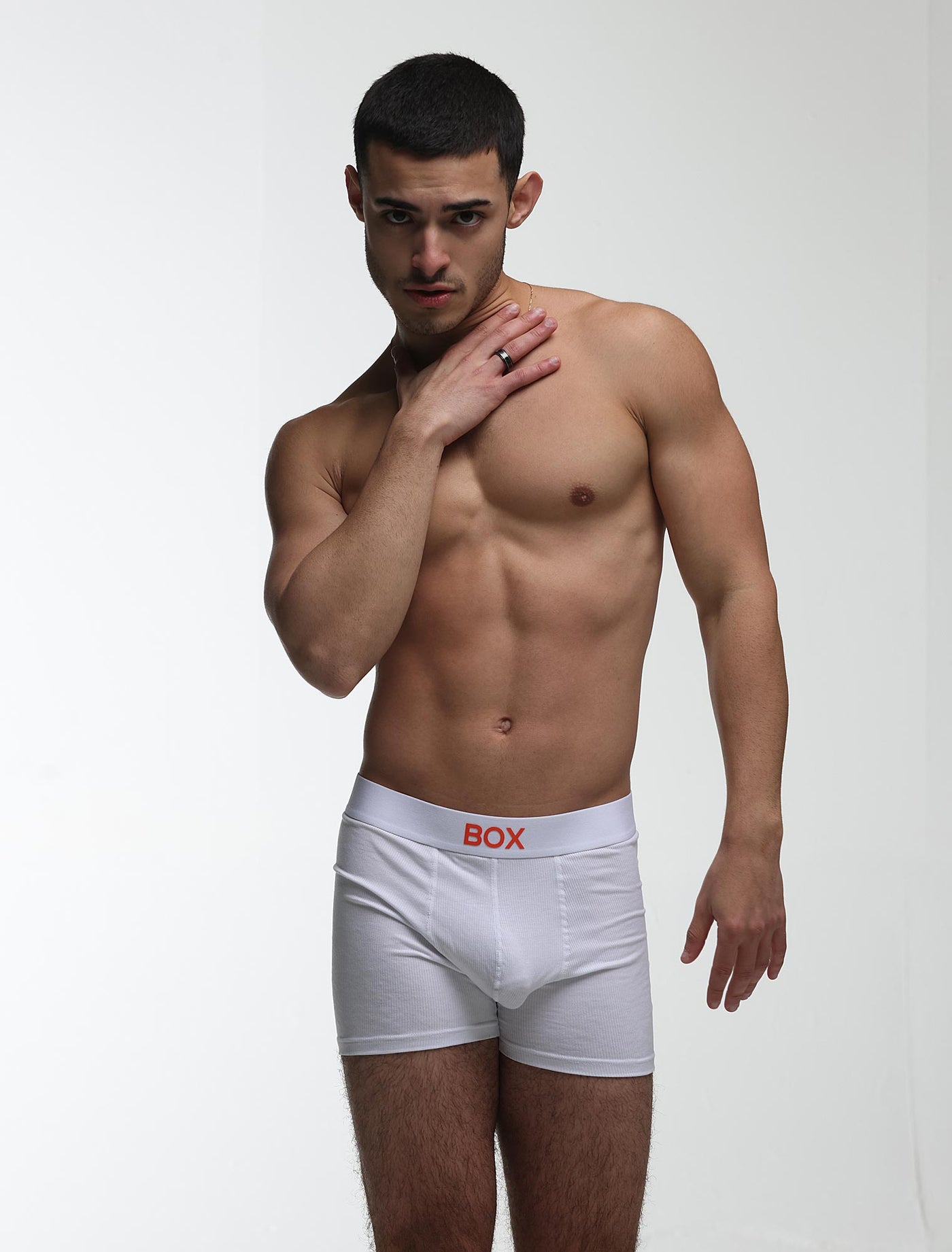 Color Pop Boxers - White & Orange