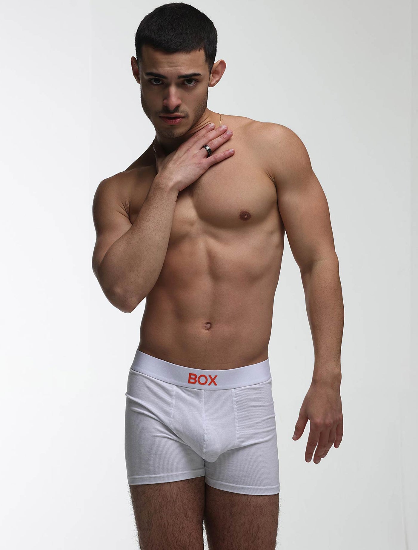 Color Pop Boxers - White & Orange