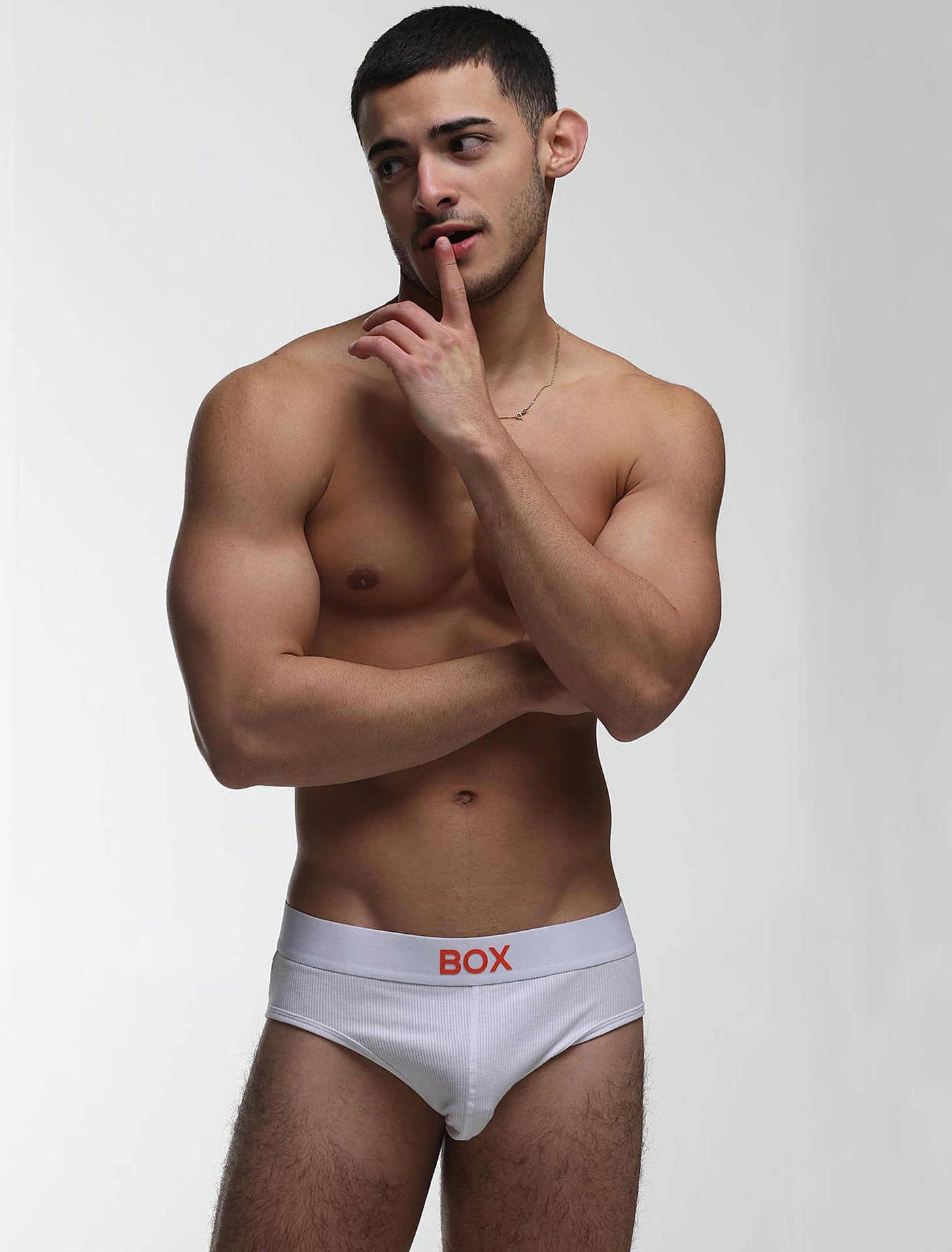 Color Pop Briefs - White & Orange