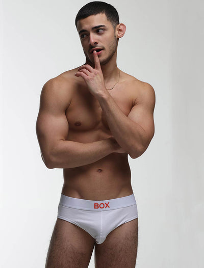 Color Pop Briefs - White & Orange