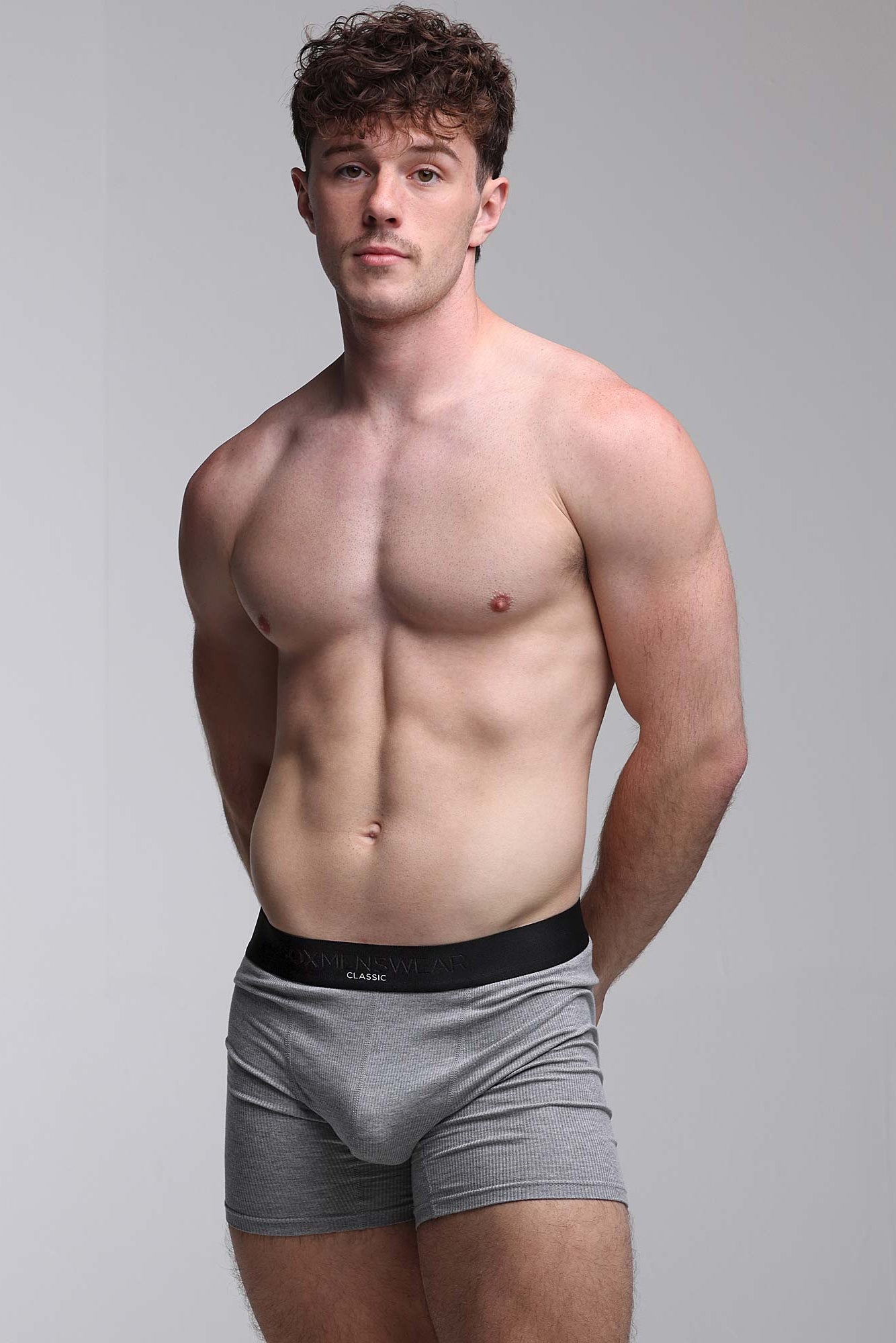 Mens Classic Ribbed Boxers - Grey - boxmenswear - {{variant_title}}