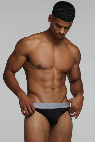 Mesh Panel Briefs - Midnight Milan