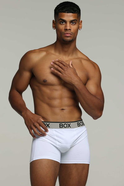 Mens Sports Boxers - Momentum White