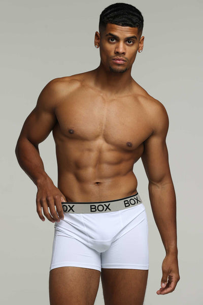 Mens Sports Boxers - Momentum White
