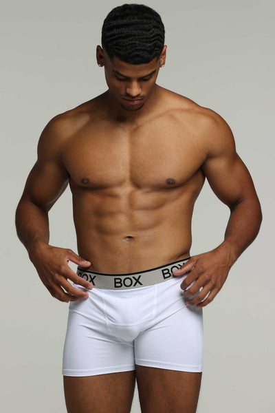 Mens Sports Boxers - Momentum White