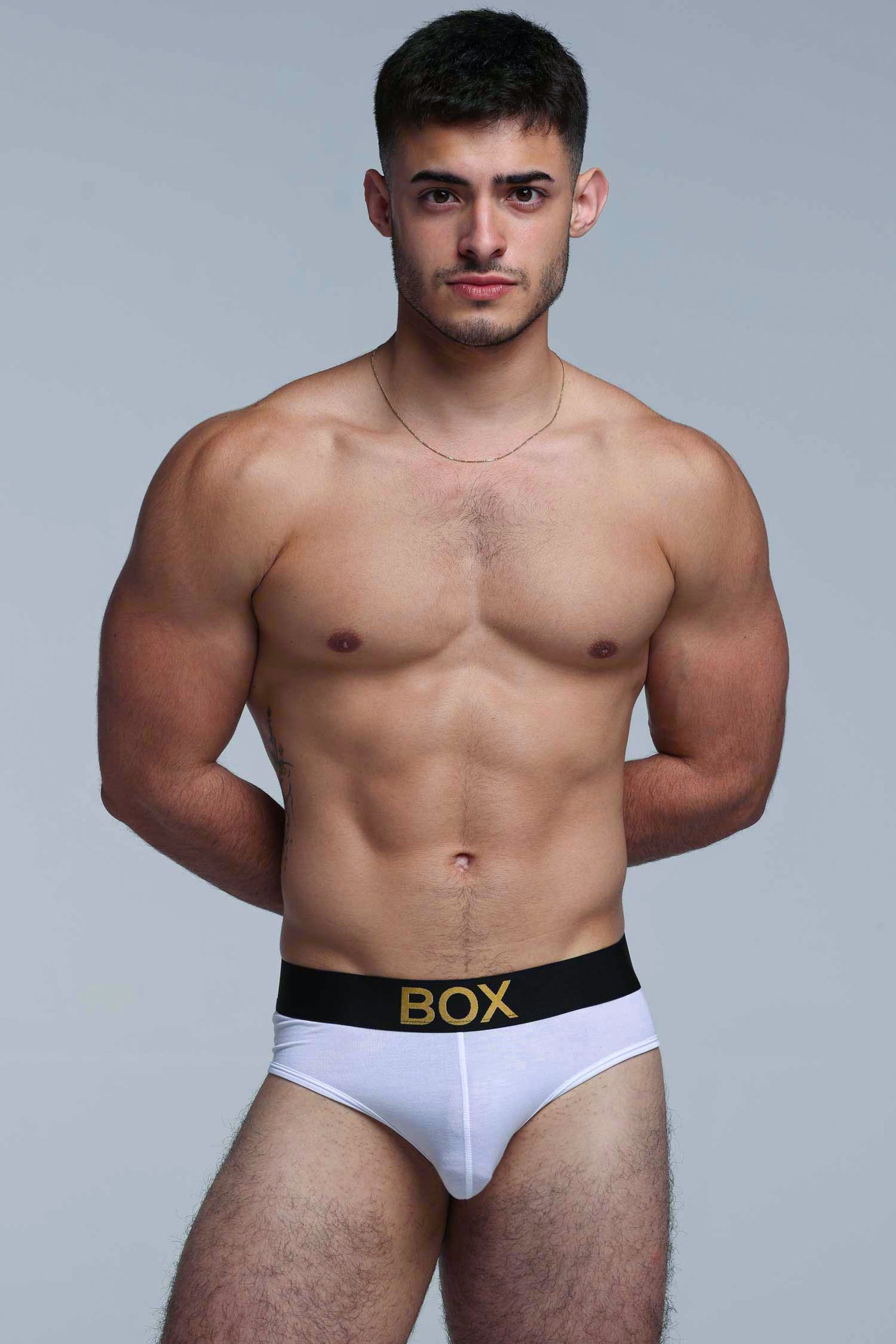 Metallic Modal Briefs - White & Gold