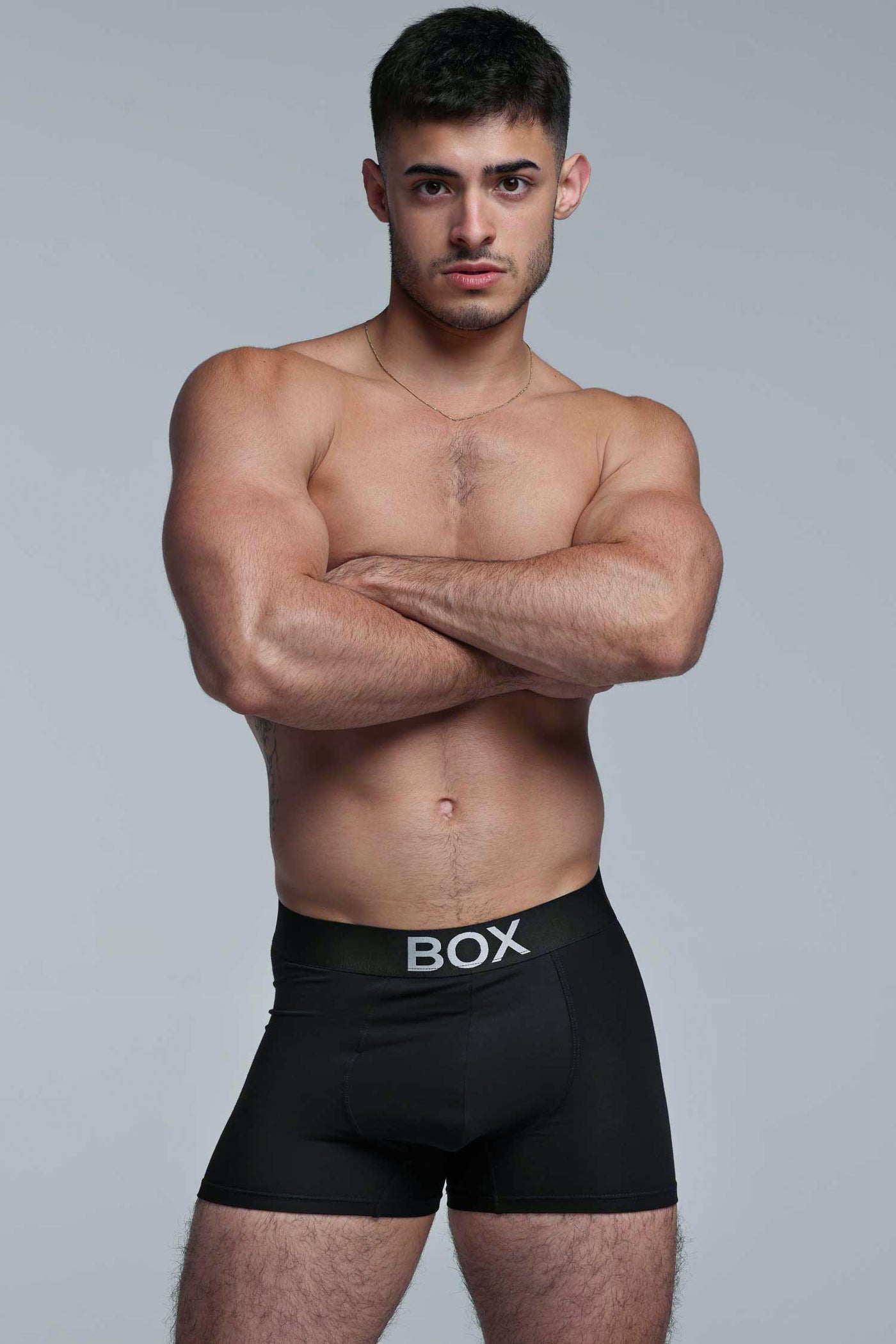 Metallic Modal Boxers - Black & Silver