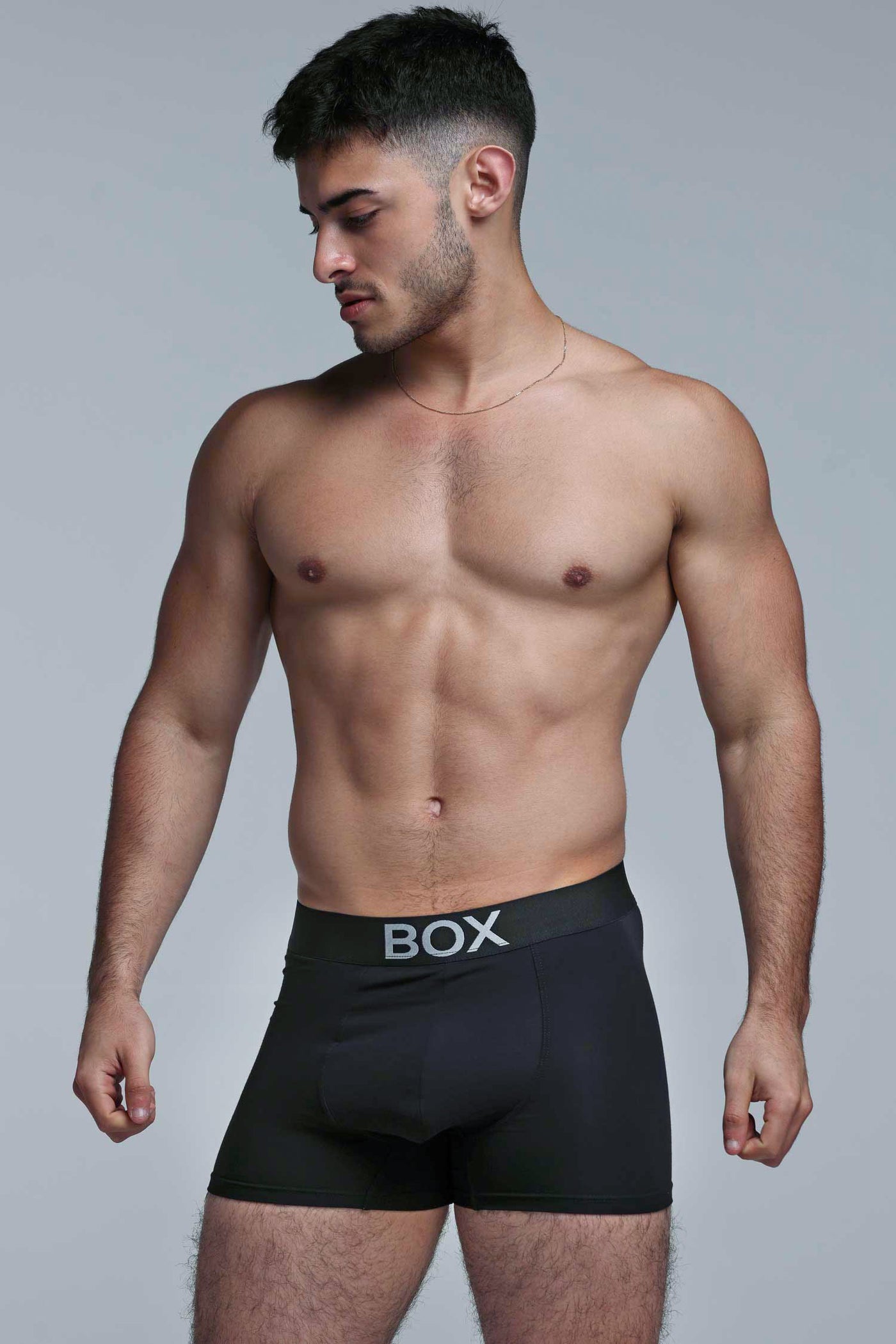 Metallic Modal Boxers - Black & Silver