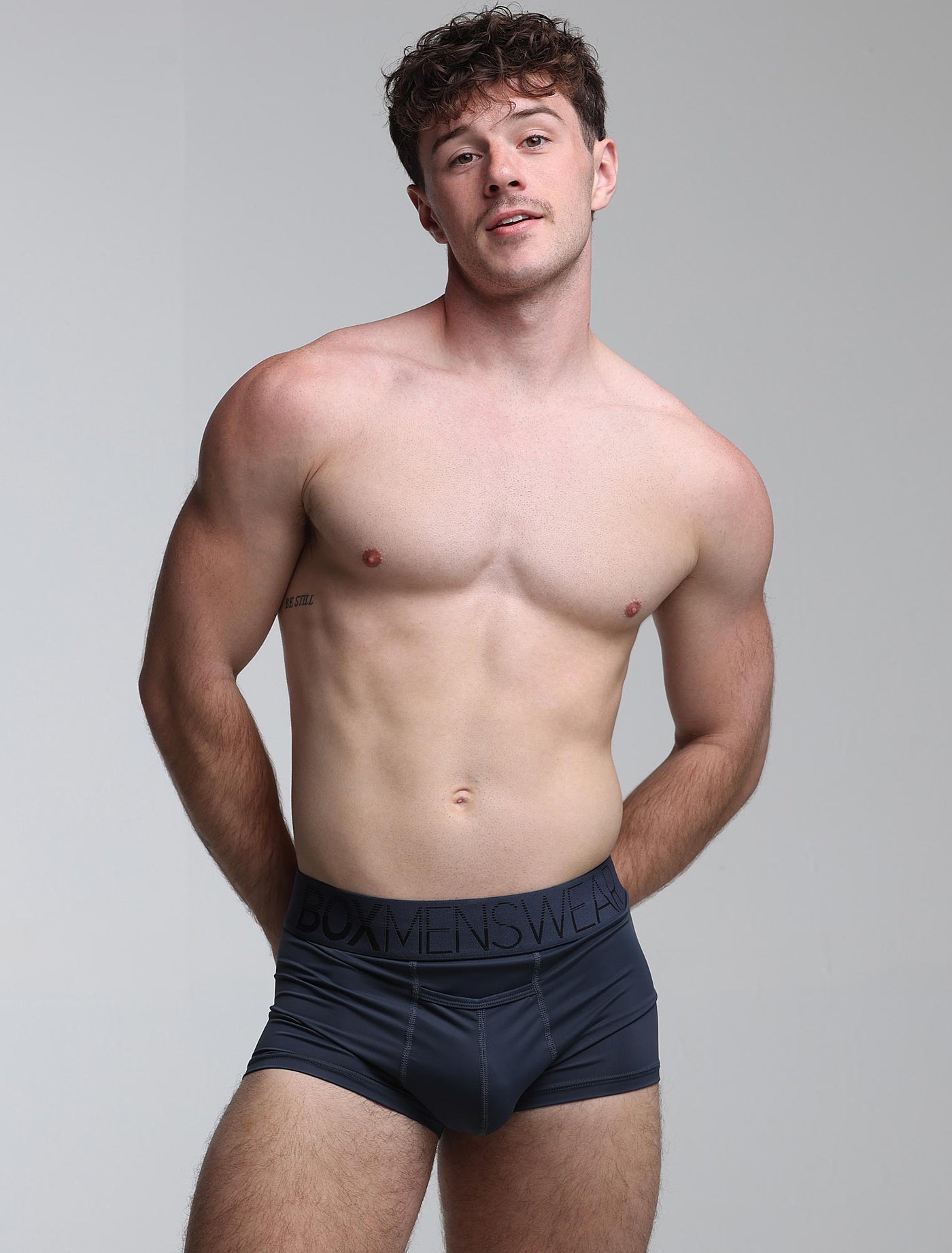 Mens Arched Keyhole Boxers - Nautical Nightfall
