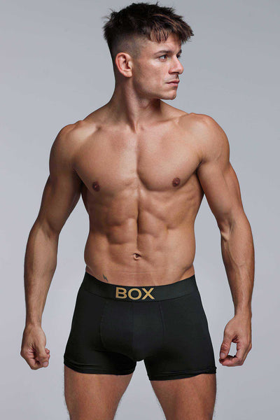 Metallic Modal Boxers - Black & Gold