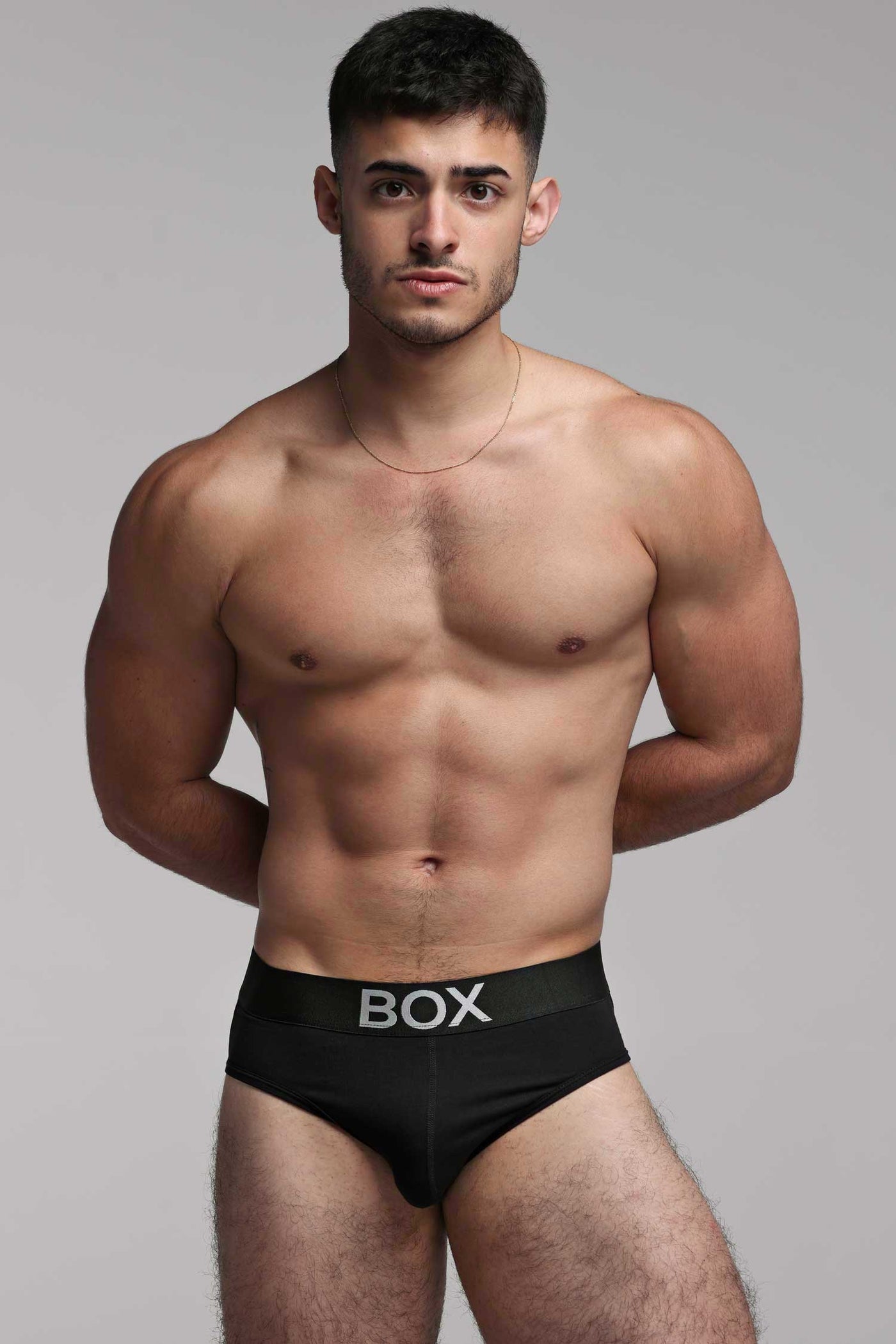 Metallic Modal Briefs - Black & Silver