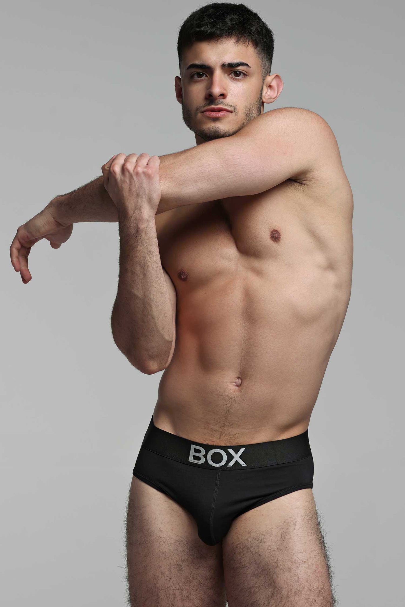 Metallic Modal Briefs - Black & Silver