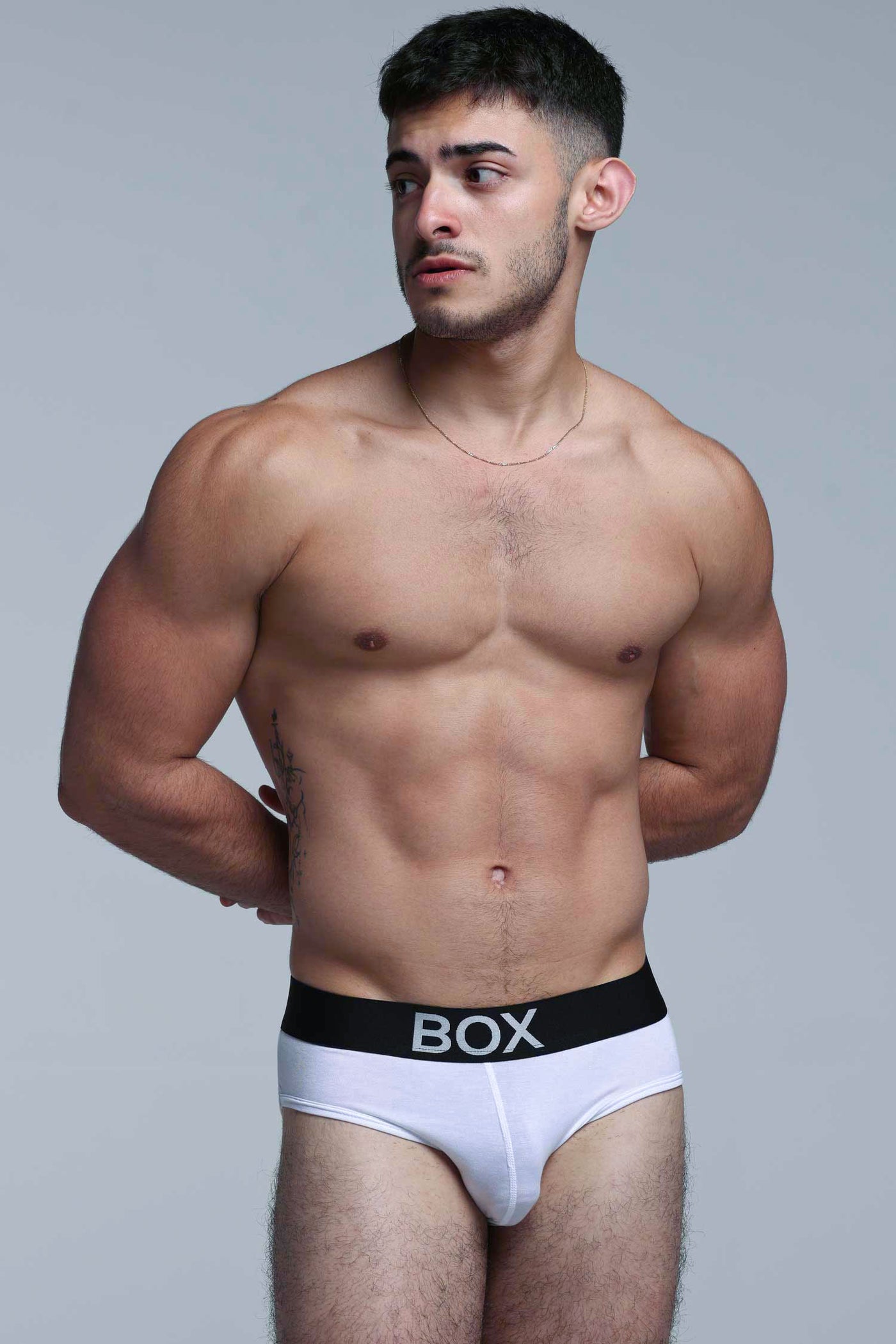 Metallic Modal Briefs - White & Silver