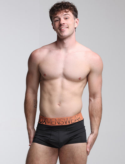 Mens Arched Keyhole Boxers - Inferno Noir