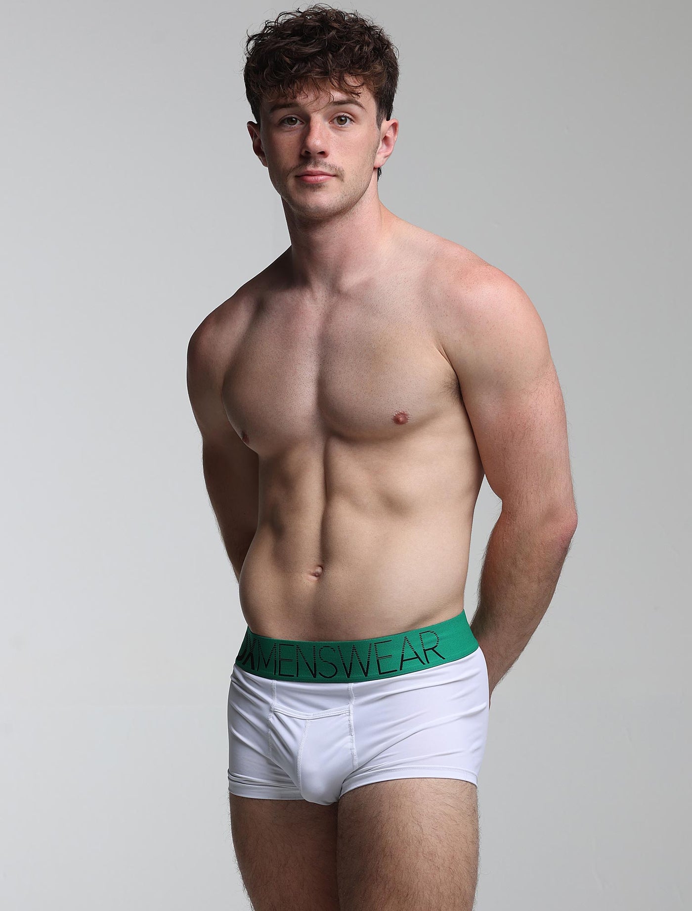 Mens Arched Keyhole Boxers - Enigma Green