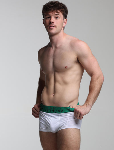 Mens Arched Keyhole Boxers - Enigma Green