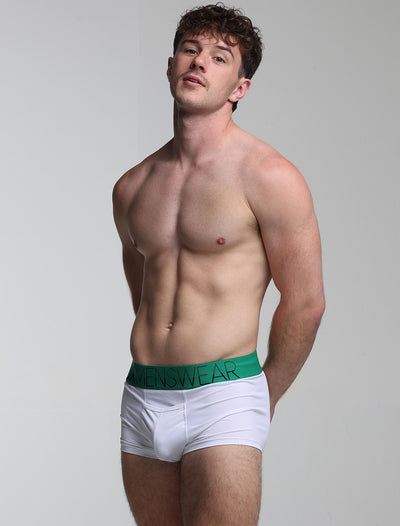 Mens Arched Keyhole Boxers - Enigma Green