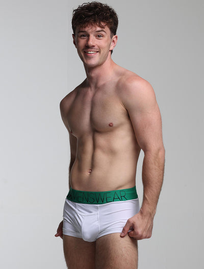 Mens Arched Keyhole Boxers - Enigma Green